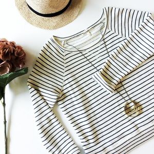 soft joie • striped terry sweatshirt